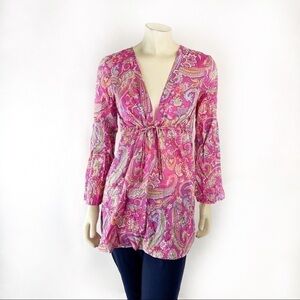 Ralph Lauren Paisley Pink Swim Cover size SP